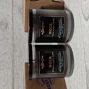 Bath & Body Works The Men's Shop Noir 8oz Single Wick Candles X2